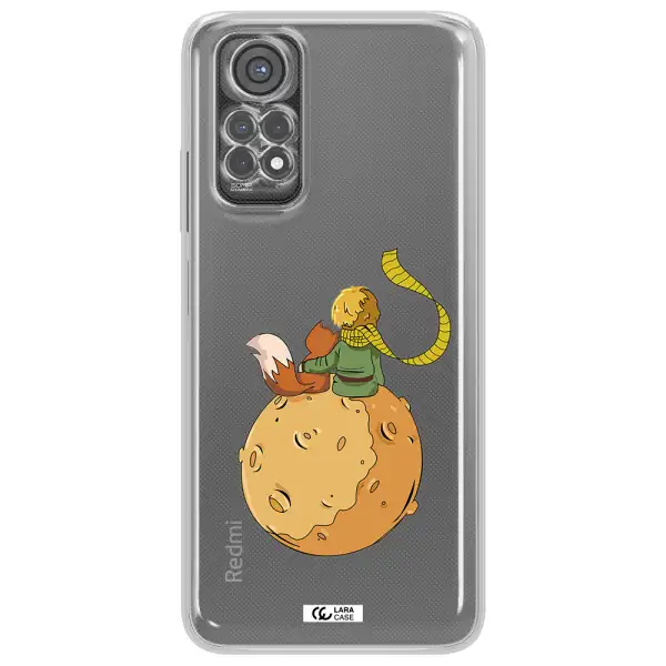 A Cartoon Of A Fox And A Fox Sitting On A Planet Xiaomi Redmi Note 11S Clear Tpu Case