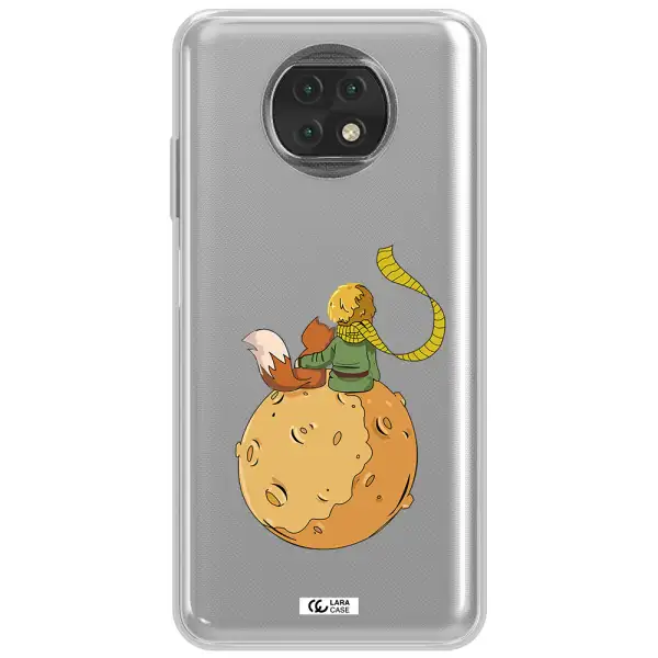 A Cartoon Of A Fox And A Fox Sitting On A Planet Xiaomi Redmi Note 9T Clear Tpu Case