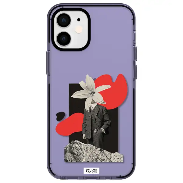 a man in a suit with a flower head Apple iPhone 12 mini impact Lilac Case