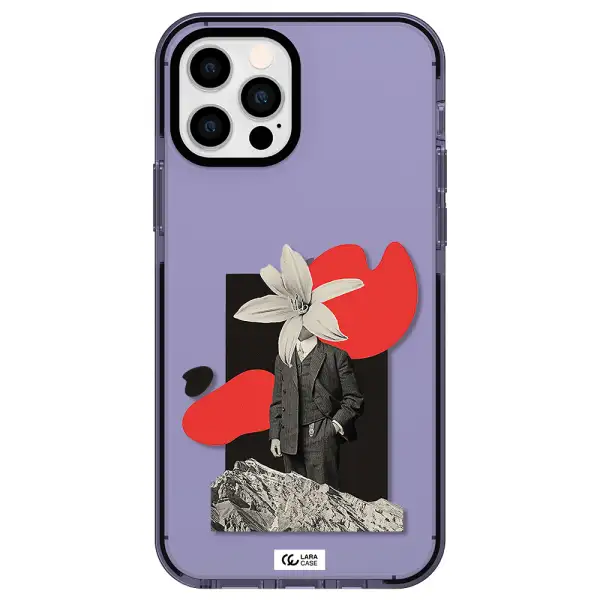a man in a suit with a flower head Apple iPhone 12 pro impact Lilac Case