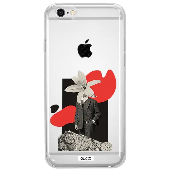 a man in a suit with a flower head Apple iPhone 6 Clear TPU Case