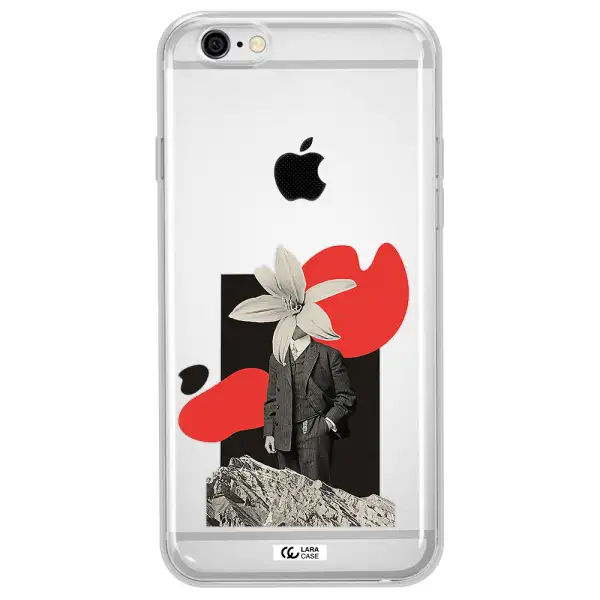 a man in a suit with a flower head Apple iPhone 6 plus Clear TPU Case