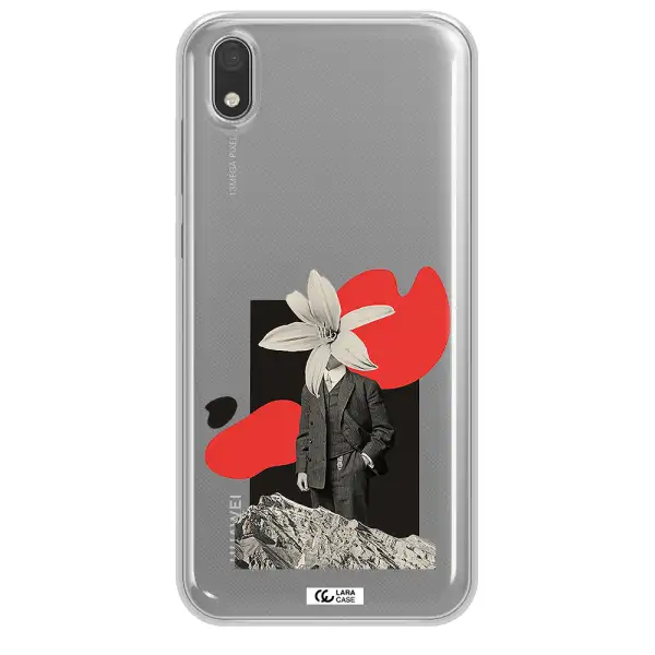 a man in a suit with a flower head Huawei Honor 8S Clear TPU Case