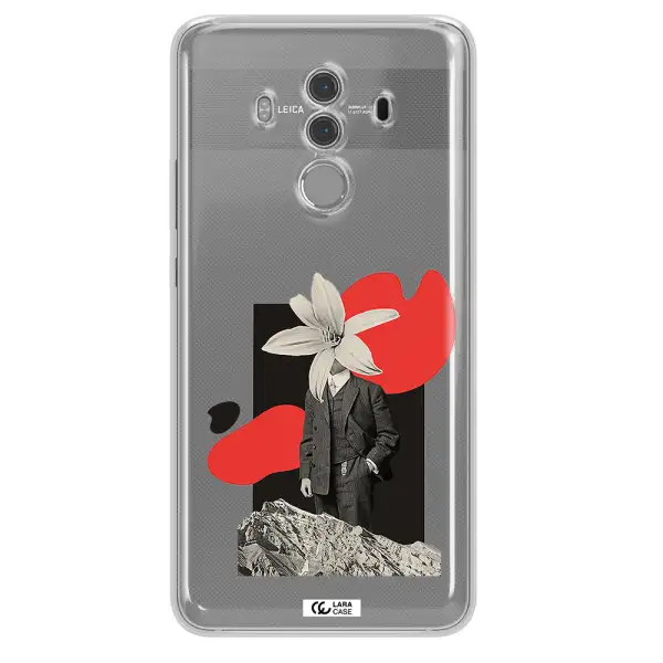 a man in a suit with a flower head Huawei Mate 10 Pro Clear TPU Case