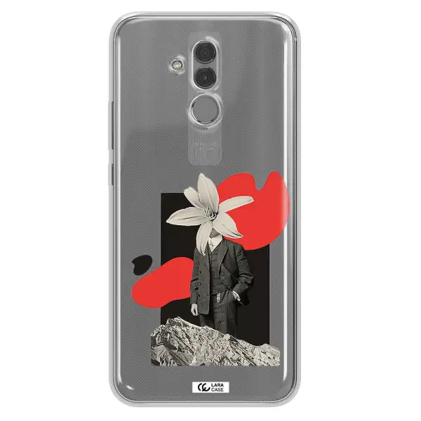a man in a suit with a flower head Huawei Mate 20 Lite Clear TPU Case