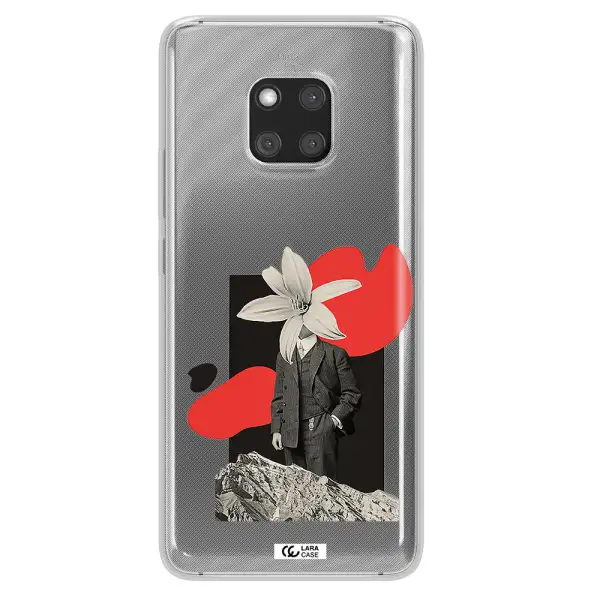 a man in a suit with a flower head Huawei Mate 20 Pro Clear TPU Case