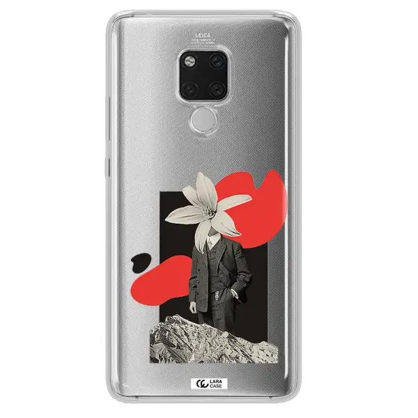 a man in a suit with a flower head Huawei Mate 20X Clear TPU Case