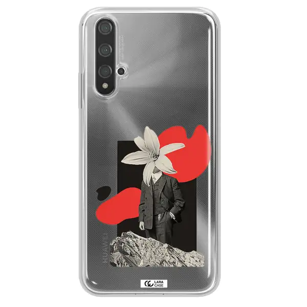 a man in a suit with a flower head Huawei Nova 5t Clear TPU Case