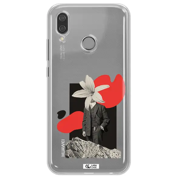 a man in a suit with a flower head Huawei P20 Lite Clear TPU Case