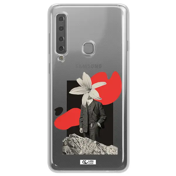 a man in a suit with a flower head Samsung A9 2018 Clear TPU Case