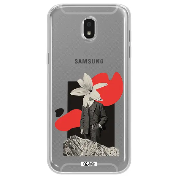 a man in a suit with a flower head Samsung J5 2017 Clear TPU Case