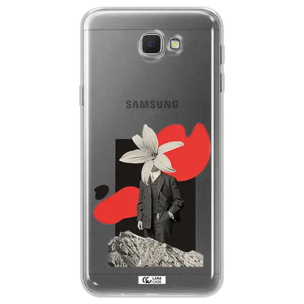 a man in a suit with a flower head Samsung J5 Prime Clear TPU Case