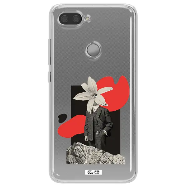 a man in a suit with a flower head Xiaomi Mi 8 Lite Clear TPU Case