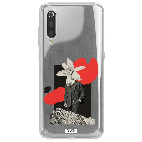 a man in a suit with a flower head Xiaomi Mi 9 Clear TPU Case