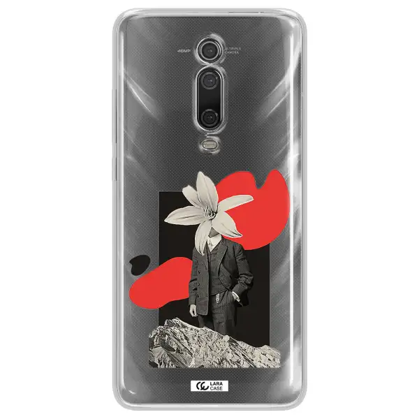 a man in a suit with a flower head Xiaomi Mi 9T Clear TPU Case
