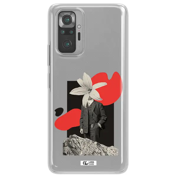 a man in a suit with a flower head Xiaomi Note 10 Pro Clear TPU Case