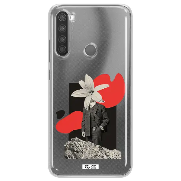 a man in a suit with a flower head Xiaomi Note 8 Clear TPU Case