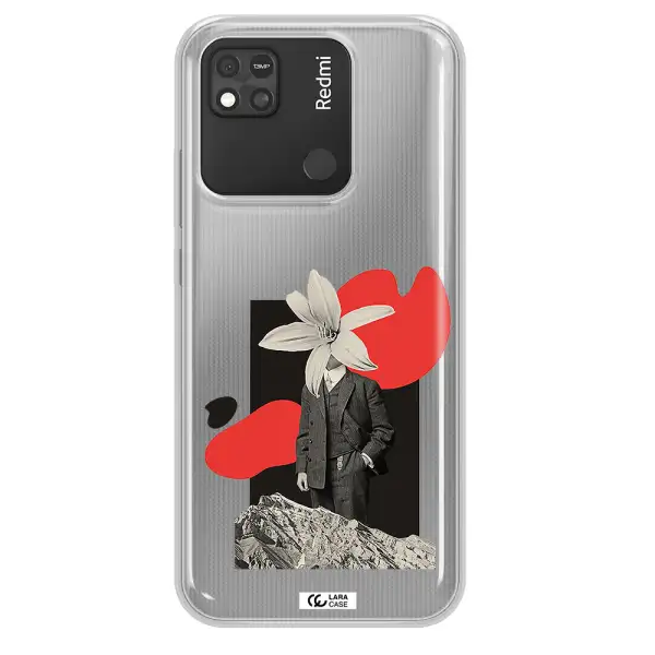 a man in a suit with a flower head Xiaomi Redmi 10A Clear TPU Case