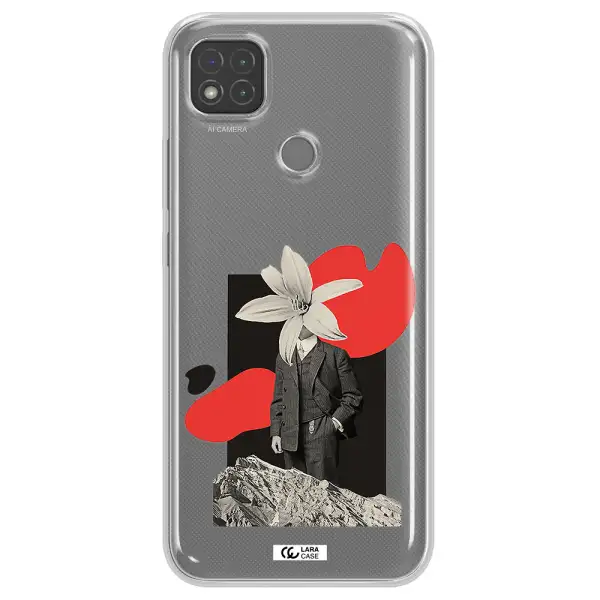 a man in a suit with a flower head Xiaomi Redmi 9C Clear TPU Case