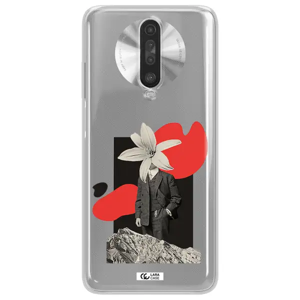 a man in a suit with a flower head Xiaomi Redmi K30 Clear TPU Case