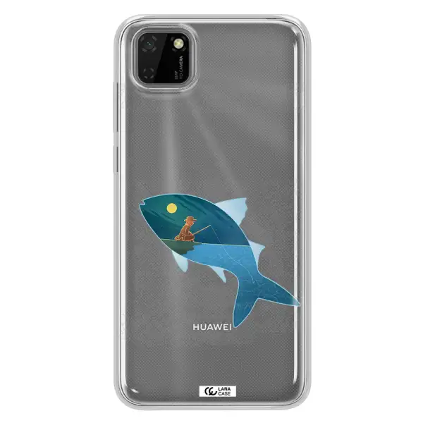a fish with a man fishing Huawei Honor 9S Clear TPU Case