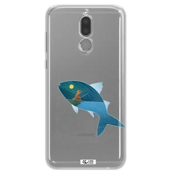 a fish with a man fishing Huawei Mate 10 Lite Clear TPU Case