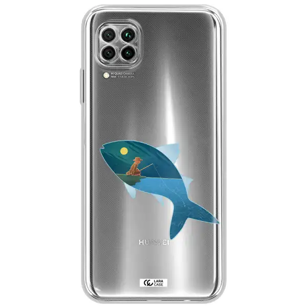 A Fish With A Man Fishing Huawei Nova 7I Clear Tpu Case