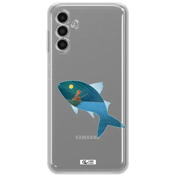 A Fish With A Man Fishing Samsung A13 5G Clear Tpu Case