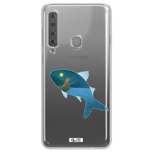 a fish with a man fishing Samsung A9 2018 Clear TPU Case