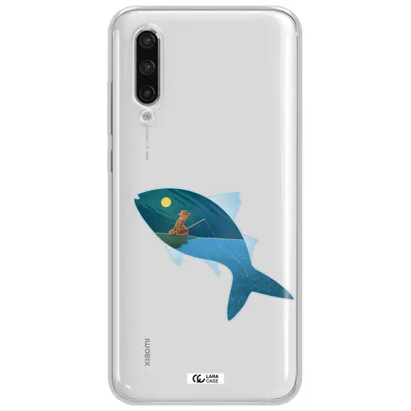 A Fish With A Man Fishing Xiaomi Mi 9 Lite Clear Tpu Case