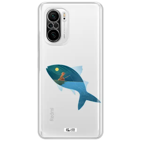 A Fish With A Man Fishing Xiaomi Poco F3 Clear Tpu Case