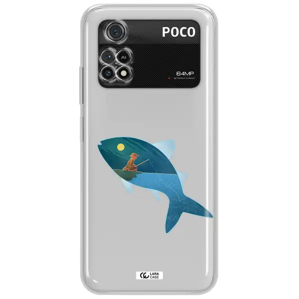 A Fish With A Man Fishing Xiaomi Poco M4 Pro 4G Clear Tpu Case