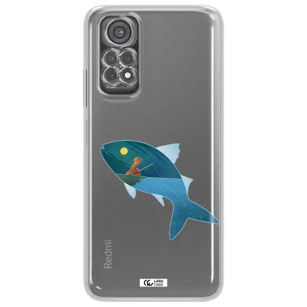 A Fish With A Man Fishing Xiaomi Redmi Note 11S Clear Tpu Case