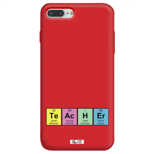 a screenshot of a cell phone Apple iPhone 8 plus Silicone Imperial Red Case