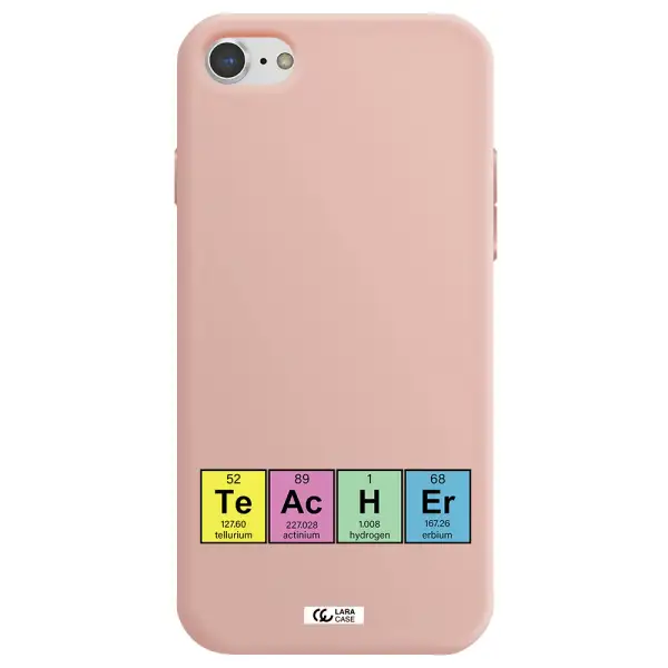a screenshot of a cell phone Apple iPhone 8 Silicone pastel pink Case
