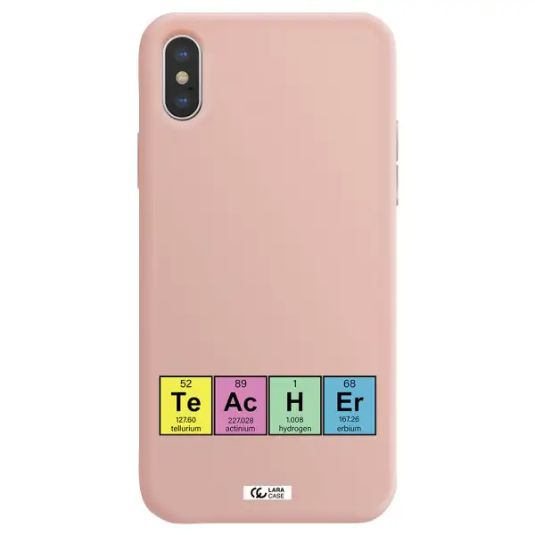 a screenshot of a cell phone Apple iPhone X Silicone pastel pink Case