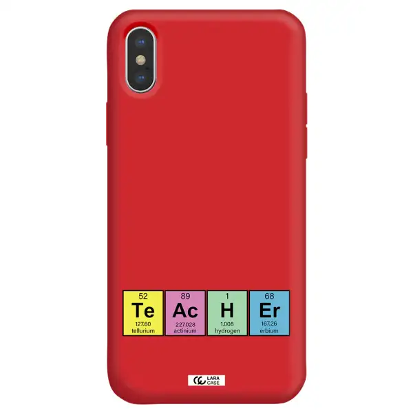 a screenshot of a cell phone Apple iPhone XS Silicone Imperial Red Case