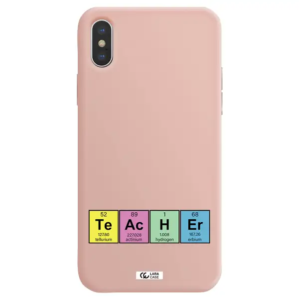 a screenshot of a cell phone Apple iPhone XS Silicone pastel pink Case