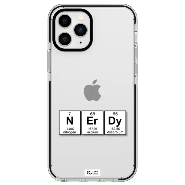 a group of periodic table symbols Apple iPhone 11 pro max impact black border Case