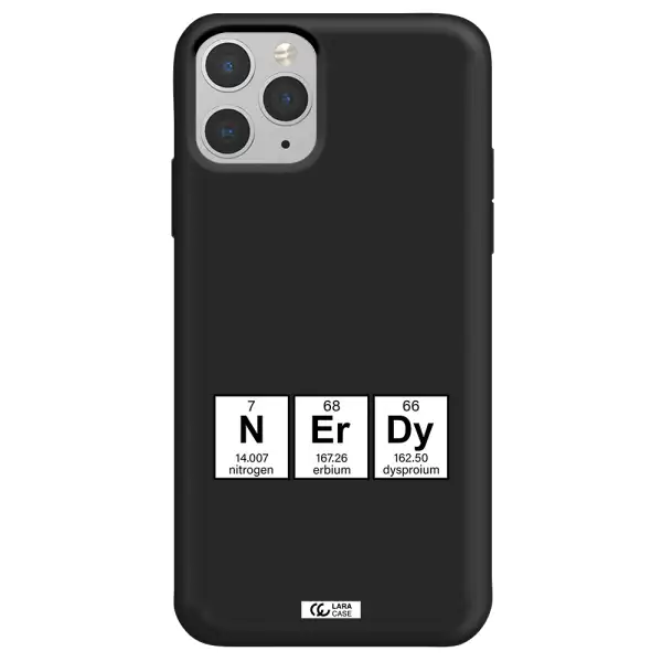 a group of periodic table symbols Apple iPhone 11 pro max Silicone black Case
