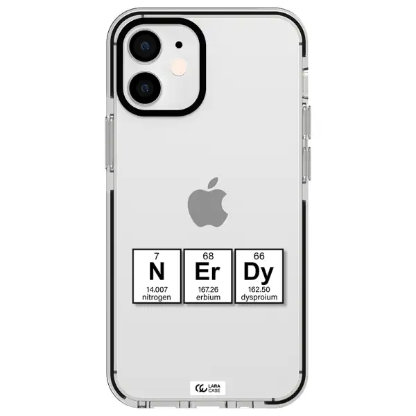 a group of periodic table symbols Apple iPhone 12 mini impact black border Case
