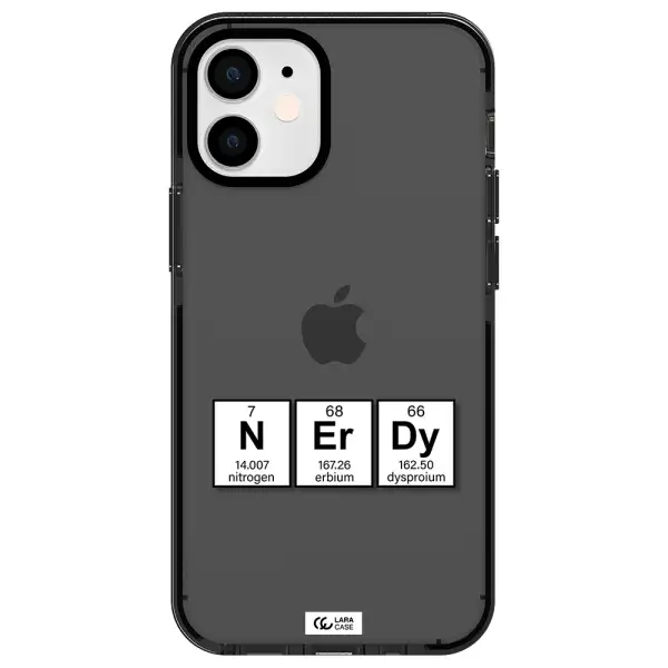 a group of periodic table symbols Apple iPhone 12 mini impact Smoke Black Case