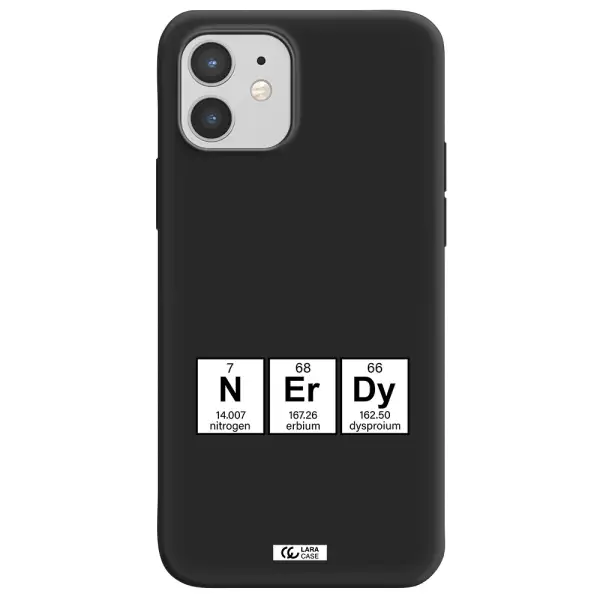 a group of periodic table symbols Apple iPhone 12 mini Silicone black Case
