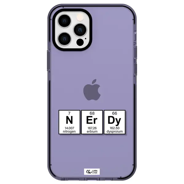 a group of periodic table symbols Apple iPhone 12 pro impact Lilac Case