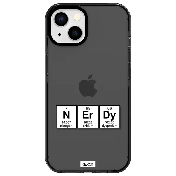 a group of periodic table symbols Apple iPhone 13 impact Smoke Black Case