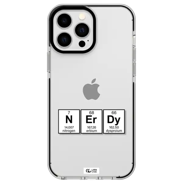 a group of periodic table symbols Apple iPhone 13 Pro Max impact black border Case