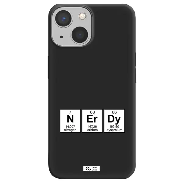 a group of periodic table symbols Apple iPhone 13 Silicone black Case