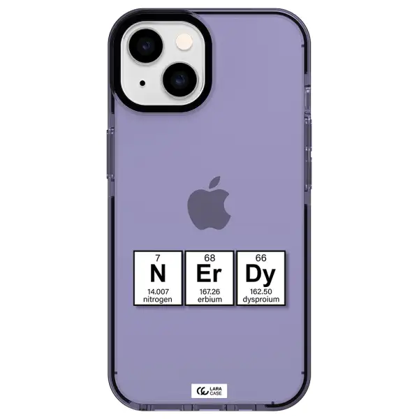 a group of periodic table symbols Apple iPhone 14 impact Lilac Case