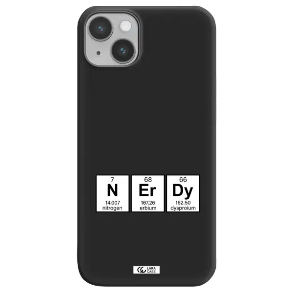 a group of periodic table symbols Apple iPhone 14 plus Silicone black Case