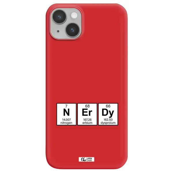 a group of periodic table symbols Apple iPhone 14 plus Silicone Imperial Red Case